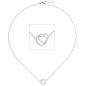 Preview: Collier Halskette Herzen 925 Sterling Silber 21 Zirkonia 45 cm Kette Silberkette