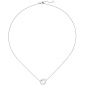 Preview: Collier Halskette Herzen 925 Sterling Silber 21 Zirkonia 45 cm Kette Silberkette