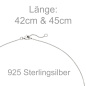 Preview: Collier Halskette Herzen 925 Sterling Silber 21 Zirkonia 45 cm Kette Silberkette