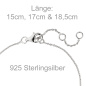 Preview: Armband Herz Herzen 925 Sterling Silber 21 Zirkonia 18,5 cm Silberarmband