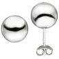 Preview: Ohrstecker Kugel 10 mm 925 Sterling Silber Ohrringe Kugelohrstecker