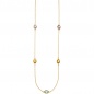 Preview: Collier Halskette Kette 585 Gold Gelbgold 2 Amethyste 2 Citrine 1 Blautopas