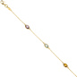 Preview: Armband 585 Gold Gelbgold 2 Amethyste 1 Citrin 1 Blautopas Goldarmband