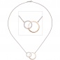 Mobile Preview: Collier Halskette 585 Gold Weißgold Rotgold bicolor 25 Diamanten Brillanten