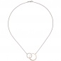 Preview: Collier Halskette 585 Gold Weißgold Rotgold bicolor 25 Diamanten Brillanten