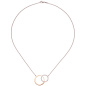 Preview: Collier Halskette 585 Gold Weißgold Rotgold bicolor 25 Diamanten Brillanten