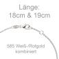 Preview: Armband 585 Gold Weißgold Rotgold bicolor 25 Diamanten Brillanten 19 cm