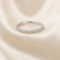 Preview: Damen Ring schmal 925 Sterling Silber mit 21 Zirkonia Silberring