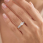 Preview: Damen Ring 925 Sterling Silber gold vergoldet mit 45 Zirkonia
