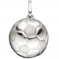 Preview: Kinder Anhänger Fußball 925 Silber Fußballanhänger mit Kette 38 cm