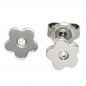 Preview: Kinder Schmuck-Set Blume 925 Silber mit Zirkonia Anhänger Ohrringe Kette 38 cm