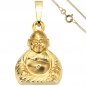 Preview: Anhänger Buddha 333 Gold Gelbgold mit Kette 45 cm