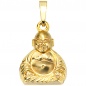 Preview: Anhänger Buddha 333 Gold Gelbgold mit Kette 45 cm