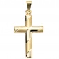 Preview: Anhänger Kreuz 333 Gold Gelbgold mit Kette 45 cm Goldkreuz Kreuzanhänger