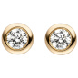 Preview: Ohrstecker 585 Gold Gelbgold 2 Diamanten Brillanten Ohrringe Diamantohrstecker