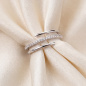 Preview: Damen Ring mehrreihig 925 Sterling Silber 26 Zirkonia Silberring