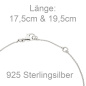 Preview: Armband Unendlichkeit 925 Sterling Silber 7 Zirkonia 19,5 cm Silberarmband