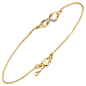 Preview: Armband Unendlichkeit 375 Gold Gelbgold bicolor 7 Zirkonia 19,5 cm Goldarmband