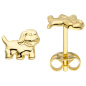 Preview: Ohrstecker Hund 333 Gold Gelbgold Ohrringe Goldohrringe Hundeohrringe