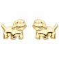 Preview: Ohrstecker Hund 333 Gold Gelbgold Ohrringe Goldohrringe Hundeohrringe