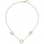 Preview: Collier Halskette 585 Gold Gelbgold Weißgold bicolor 82 Diamanten 45 cm