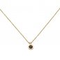 Preview: Collier Kette mit Anhänger 585 Gold Gelbgold 1 Rauchquarz 45 cm Halskette