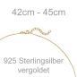 Preview: Kette mit Anhänger 925 Silber gold vergoldet Perlmutt Einlage 28 Zirkonia 45 cm