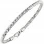 Preview: Armband 750 Gold Weißgold 20 cm Weißgoldarmband Popcorn-Armband