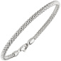 Preview: Armband 750 Gold Weißgold 20 cm Weißgoldarmband Popcorn-Armband