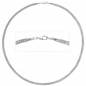 Preview: Halskette Popcorn Kette 3-reihig 750 Gold Weißgold 45 cm Goldkette Karabiner