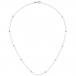 Preview: Collier Halskette Herz Herzen 585 Gold Weißgold 45 cm Kette Weißgoldkette