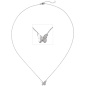 Preview: Collier Halskette Schmetterling 585 Weißgold 20 Diamanten Brillanten 45 cm Kette