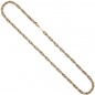 Mobile Preview: Halskette Kette 585 Gold Gelbgold Weißgold bicolor 50 cm Goldkette Karabiner