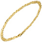 Preview: Armband 585 Gold Gelbgold teil matt 21 cm Goldarmband