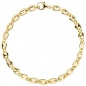 Preview: Armband Kaffeebohne 585 Gold Gelbgold 21 cm Goldarmband Kaffeebohnen-Armband
