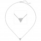 Mobile Preview: Collier Kette mit Anhänger Dreieck 925 Silber 10 Zirkonia 46 cm Halskette