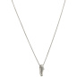 Preview: Anhänger 950 Platin teil matt 1 Diamant Brillant 0,06ct. Platinanhänger