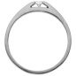 Preview: Damen Ring 950 Platin matt 1 Diamant Princess Schliff 0,07 ct. Platinring