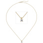 Preview: Collier Kette mit Anhänger 585 Gold Gelbgold 1 Diamant Brillant 0,50 ct. 45 cm