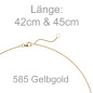 Preview: Collier Kette mit Anhänger 585 Gold Gelbgold 1 Diamant Brillant 0,50 ct. 45 cm