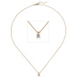 Preview: Collier Kette mit Anhänger 585 Gold Rotgold 1 Diamant Brillant 0,25 ct. 45 cm