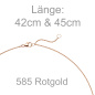 Preview: Collier Kette mit Anhänger 585 Gold Rotgold 1 Diamant Brillant 0,25 ct. 45 cm