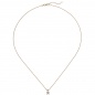 Preview: Collier Kette mit Anhänger 585 Gold Rotgold 1 Diamant Brillant 0,50 ct. 45 cm
