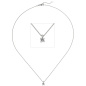 Preview: Collier Kette mit Anhänger 585 Gold Weißgold 1 Diamant Brillant 0,25 ct. 45 cm