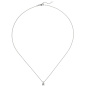 Preview: Collier Kette mit Anhänger 585 Gold Weißgold 1 Diamant Brillant 0,25 ct. 45 cm