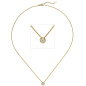 Preview: Collier Kette mit Anhänger 585 Gold Gelbgold 1 Diamant Brillant 0,25 ct. 45 cm