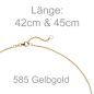 Preview: Collier Kette mit Anhänger 585 Gold Gelbgold 1 Diamant Brillant 1,0 ct. 45 cm