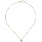Preview: Collier Kette mit Anhänger 585 Gold Rotgold 1 Diamant Brillant 0,50 ct. 45 cm