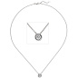 Preview: Colllier Kette mit Anhänger 585 Gold Weißgold 1 Diamant Brillant 0,5 ct. 45 cm