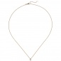 Preview: Collier Kette mit Anhänger 585 Gold Rotgold 1 Diamant Brillant 0,15 ct. 45 cm